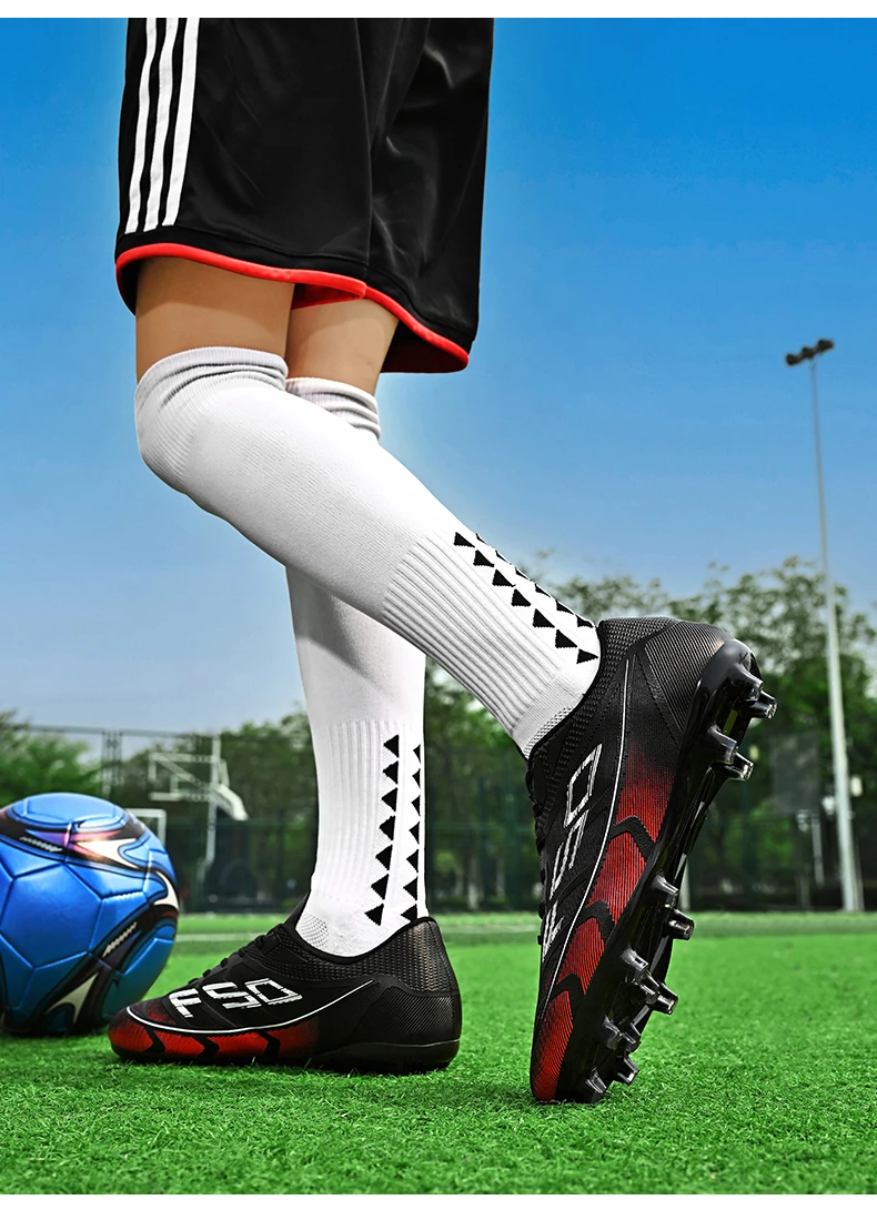 Neue Herren-Fußballschuhe Futsal High Ankle Atmungsaktiv Rutschfest Hochwertige Ultraleichte Fußballschuhe Sportschuhe für Outdoor-Wettkämpfe – Detail 6