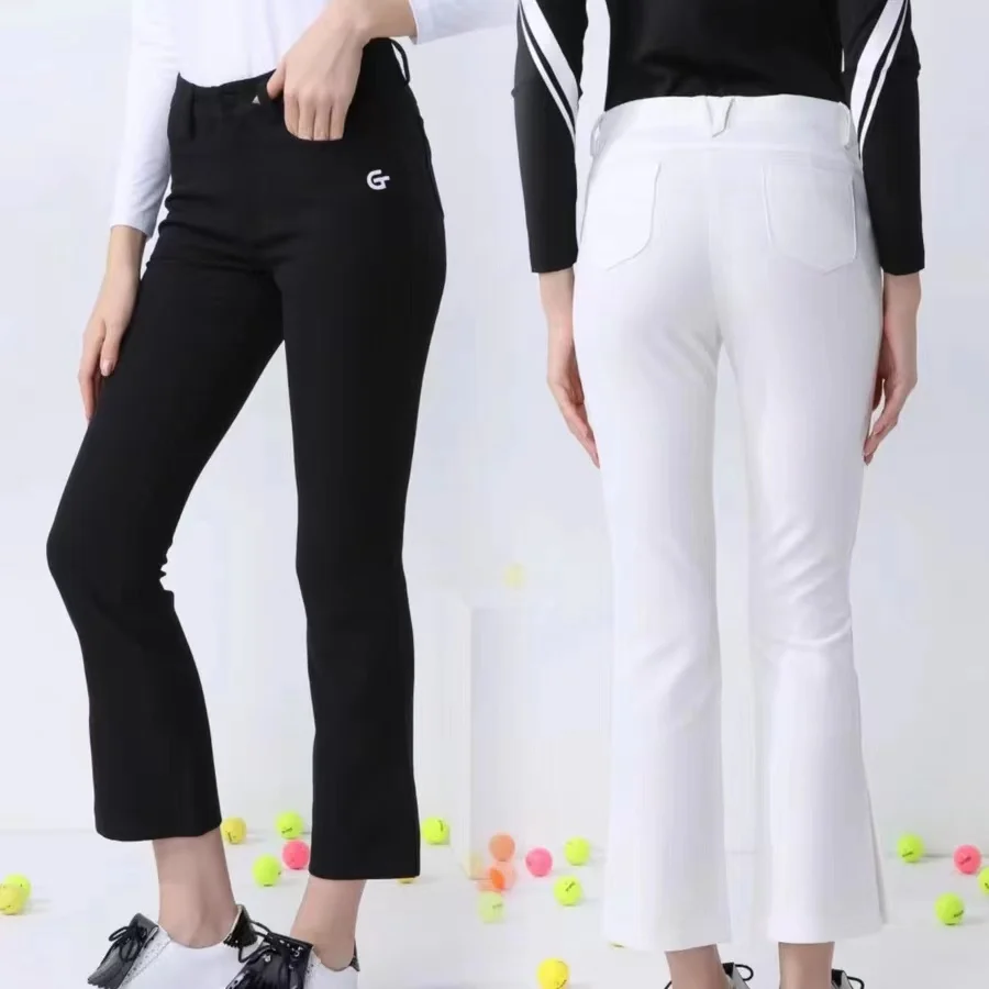 Golfist Women Golf Pants Summer Outdoor Pant High Elastic Soft Quick Dry Ladies Sports Golf Clothing Women\'s Split Capri Pants