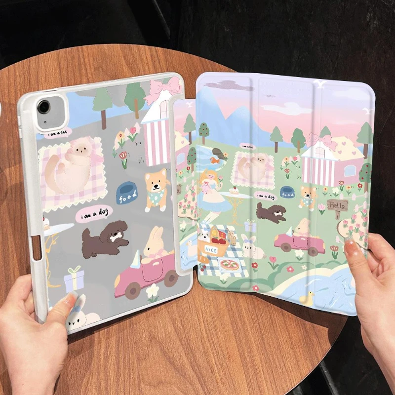 Juste de camping pour chiot lapin, coque Funda pour IPad Isabel, Air 4, 10.9, 10.9, Air 5, ISub 2020, 2017 pouces, ISub Mini 6, 10.5 Pro, 11, 2020, 10e