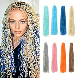 3X Pre-Looped Curly Synthetic Zizi Braids Thin Small Box Braid Crochet Twisted Hair Synthetic Kanekalon Braiding Hair Exten