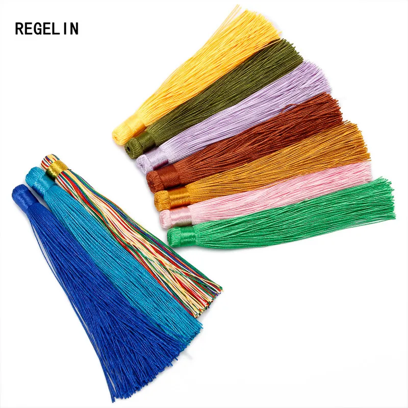 REGELIN 12cm Multicolor tassels earrings accessories Silk tassels DIY Jewelry Accessories Findings 10pcs/lot Jewelry Making