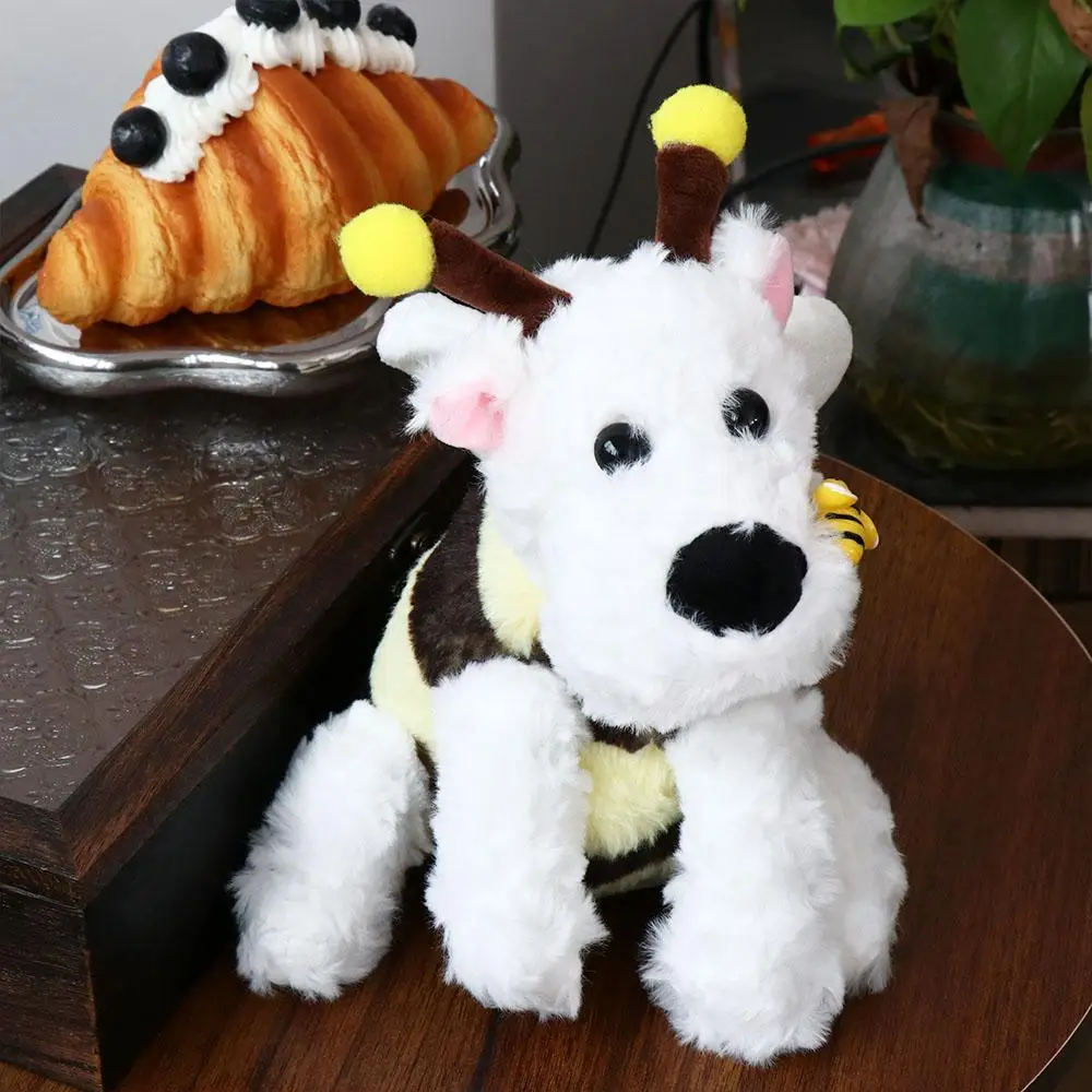 Bee Stings Dog Electric Bee Dog Plush Toy Can Bark Simulation Electric Bee Puppy Doll Funny West Highland Puppy