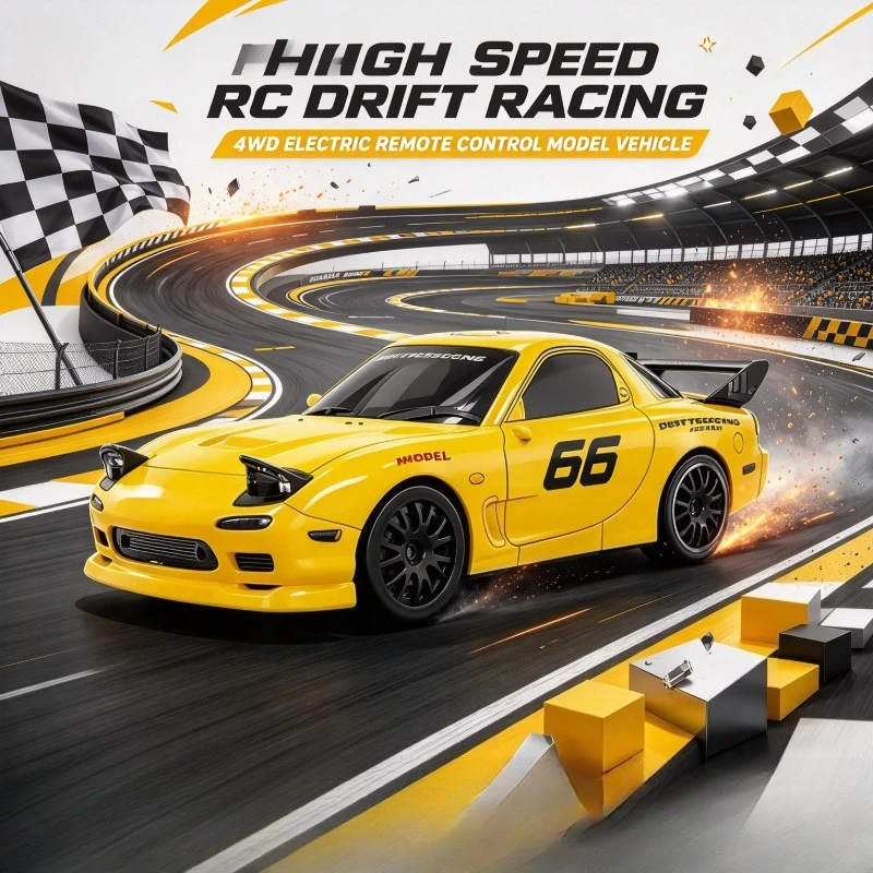 Outdoor Competition RC Drift Vehicle 4 Wheel Drive Remote Control Offroad Car Hobbyist Practice Collectible Model
