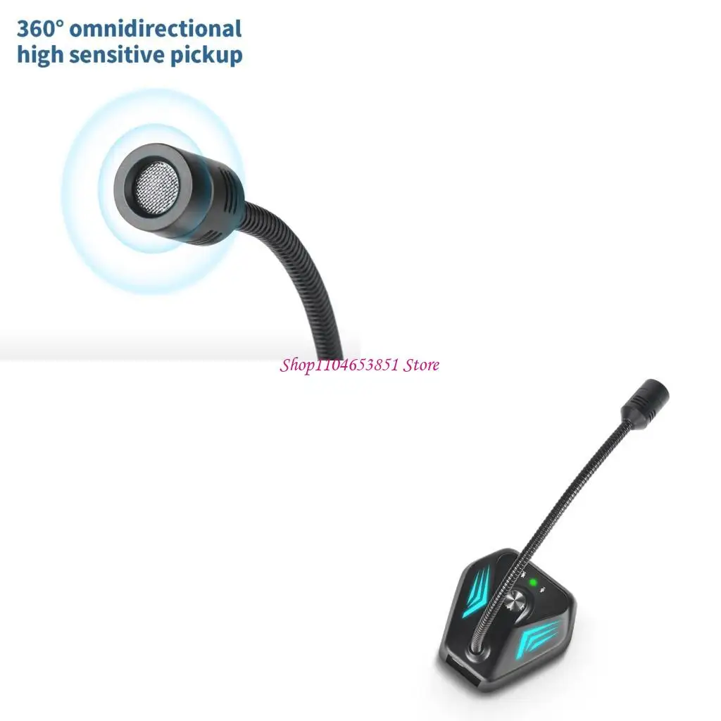 High Sensitivity USB Microphone Featuring Dynamic Light Enhances Sound