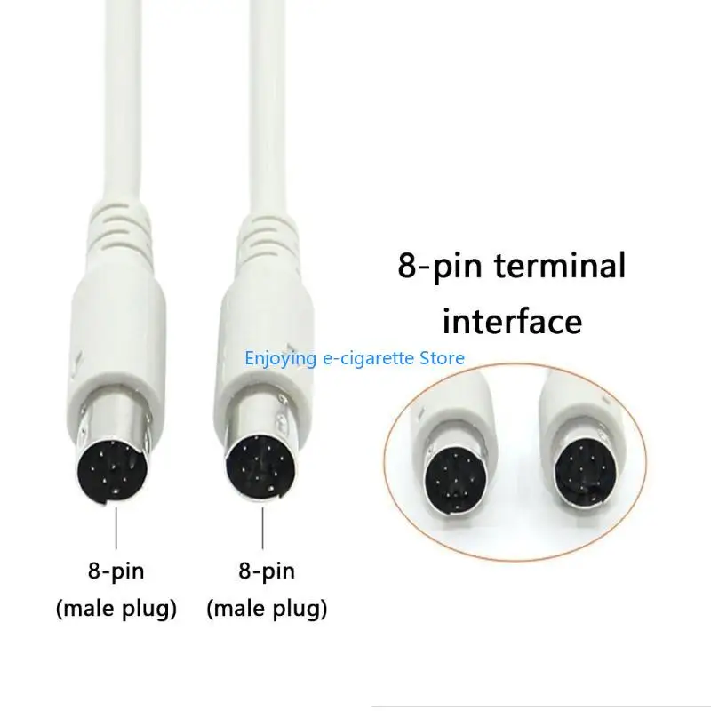 Langes 8-Pin-Stecker-DIN-Verlängerungskabel für zuverlässige Audioleistungen. Audiokabel Y4QF – Detail 2