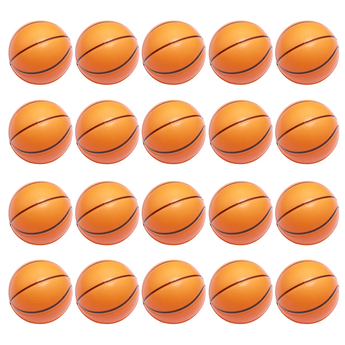 

20PCS Mini Balls Squeeze Basketballs Stress Balls Toys for Kids Party Relaxation Mini Sports Balls