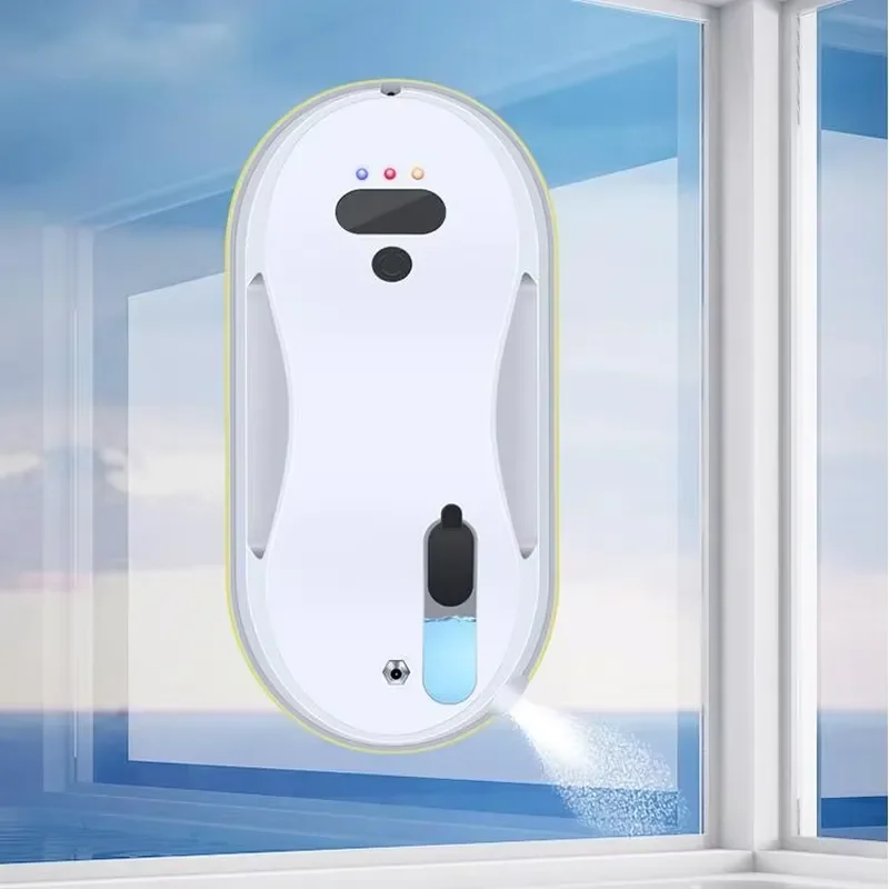 Smart Window Cleaning Robot Wireless Electric Glass Cleaner with Remote Control High Suction Power Automatic Home Appliance