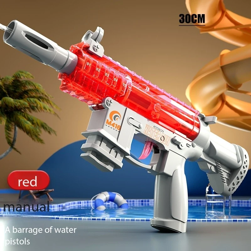 M416 ปืนของเล่นกีฬายิงกลางแจ้งของเล่นน้ําปืนฤดูร้อนชายหาดลูกบอลน้ําของเล่นเด็ก Interactive เกมเด็กของขวัญ