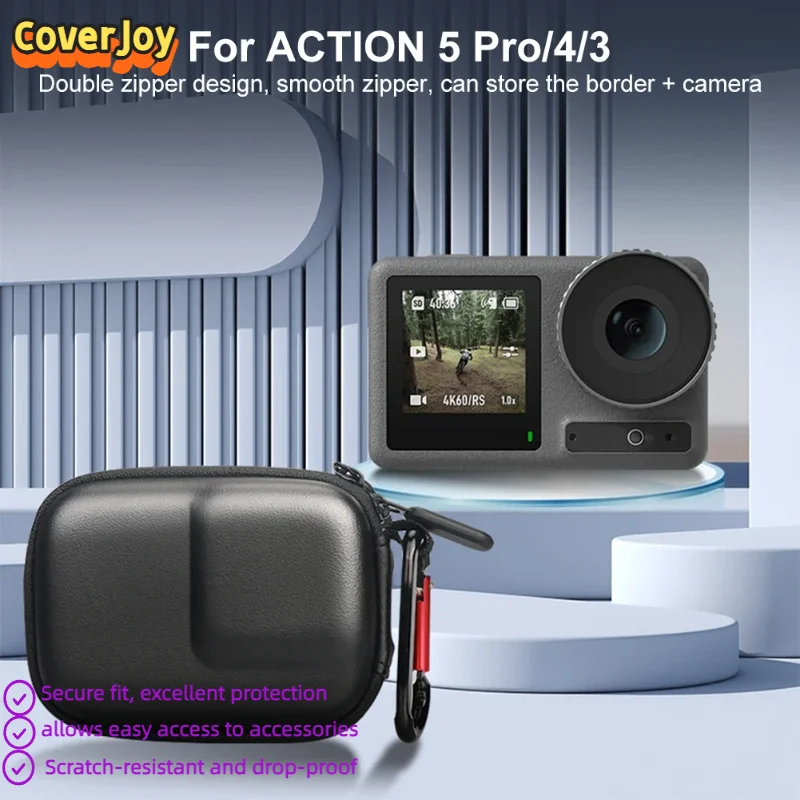 CoverJoy Half Open Bag for DJI Osmo Action 5 Pro/ 4/ 3 & GoPro Hero 10-13 Quick Access Mini Storage Case