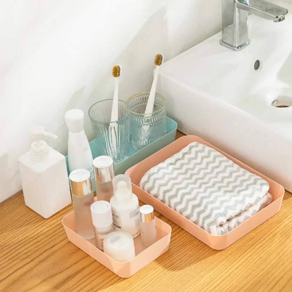 1 قطعة صواني تخزين بيضاء درج التقسيم صندوق تخزين أدوات المائدة المطبخ منظم مستحضرات التجميل فواصل صندوق أشتات تخزين صغير