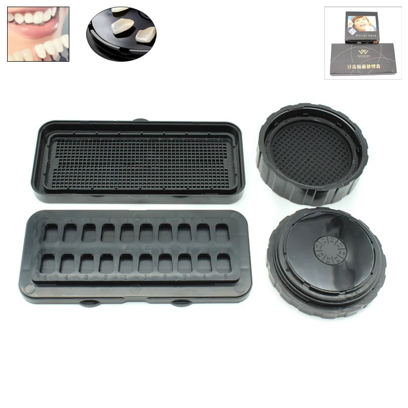 1Pcs Dental Pretreatment Tooth Patch Box All Ceramic Veneer Denture Storage Placement Disinfection Case Portable Dental Supplies