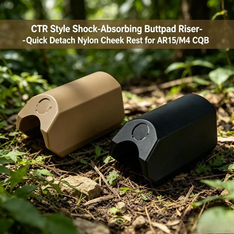 CTR Style Buttpad Riser Shock Absorbing Polymer Quick Detach Cheek Rest for AR15 M4 CQB Tactical Hunting Parts