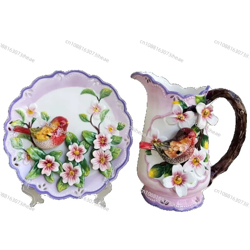 

Ceramic bird vase European style home coffee table TV cabinet dining table decoration dried flower ornament