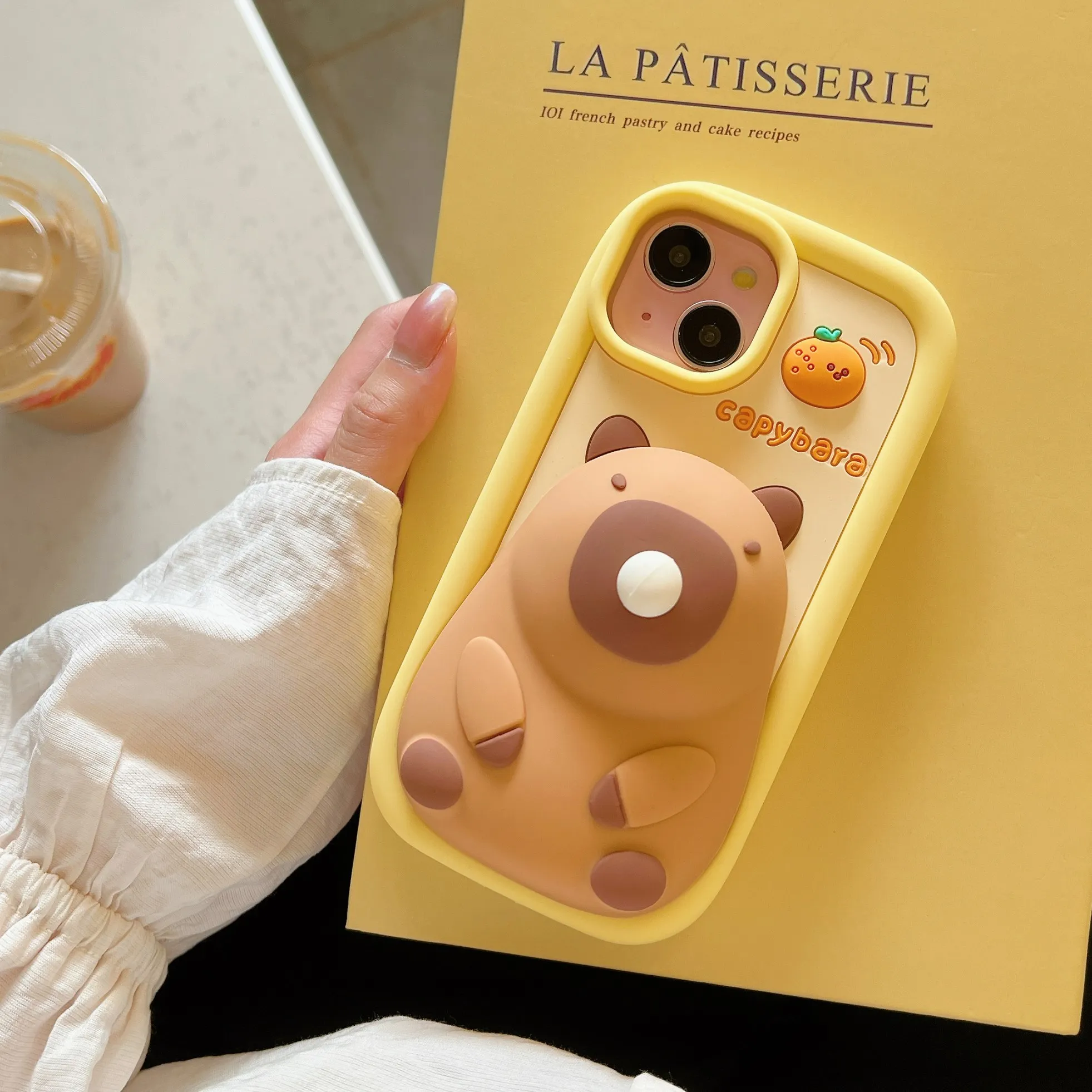 Phone Case for IPhone17 16 15 14 13 11 12Pro Max Shockproof Silicone blow bubbles Cute Kapibala Soft  Anti-drop protective Cover