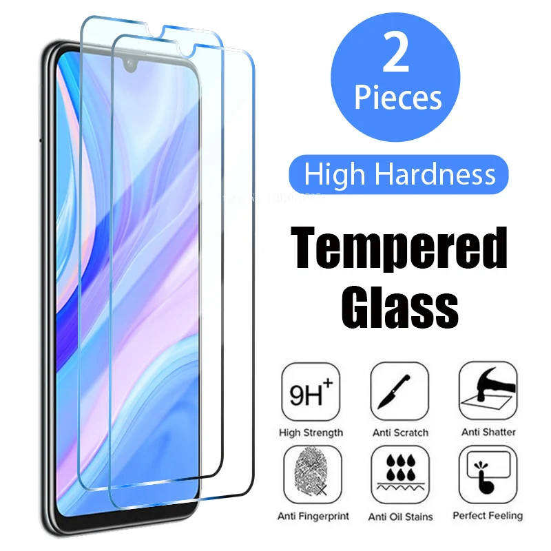 Protecteur d'écran en verre pour Huawei, 2 pièces, pour modèles P30, P40, P20 Lite, P20 Pro, P50, Y6p, Y8p, Y6, Y7, Y9, P Smart, Z, P Smart S