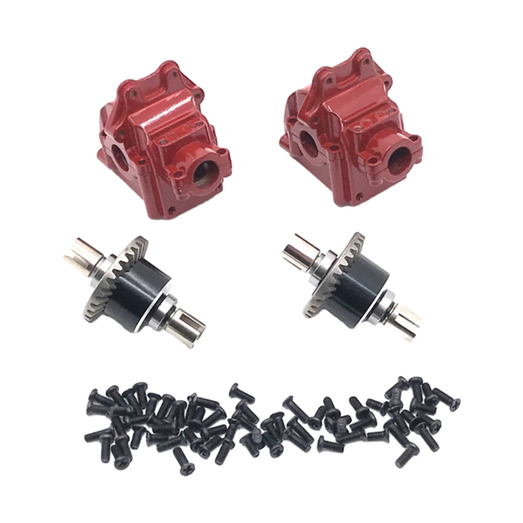 

4PCS Aluminum Alloy Differential Gear Gear Box For Wltoys 1440011/14 RC Car Upgrade Part