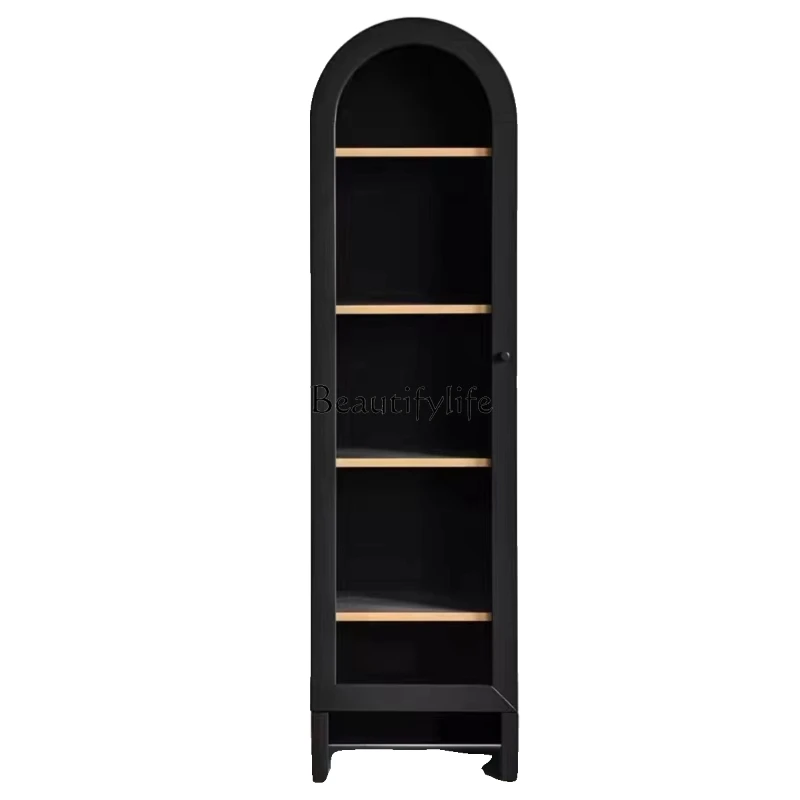 

Nordic simple bookcase French multi-layer display curved storage locker