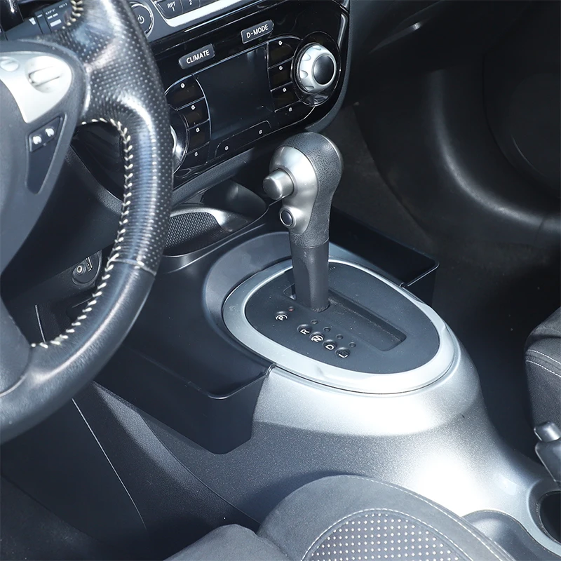 

ABS Black Car Center Console Gears Storage Box Trim Interior Car Accessories For Nissan JUKE Infiniti ESQ 2011-2019