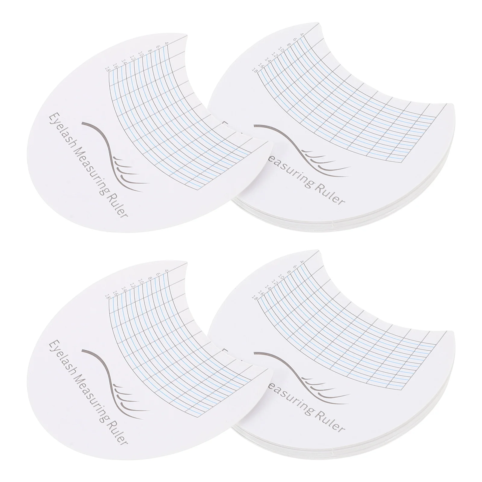 

10Pcs Eyelash Measurement Tool High Precision Lash Size Gauge for Extension Applications Easy Use Lash Curling Degree Ruler