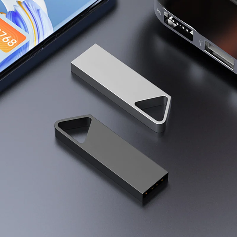 無料カスタムレーザー彫刻ロゴ入りカラーメタル三角形リングUSB2.0フラッシュドライブ4GB 8GB 16GB 32GB 64GB 128GBメモリースティック