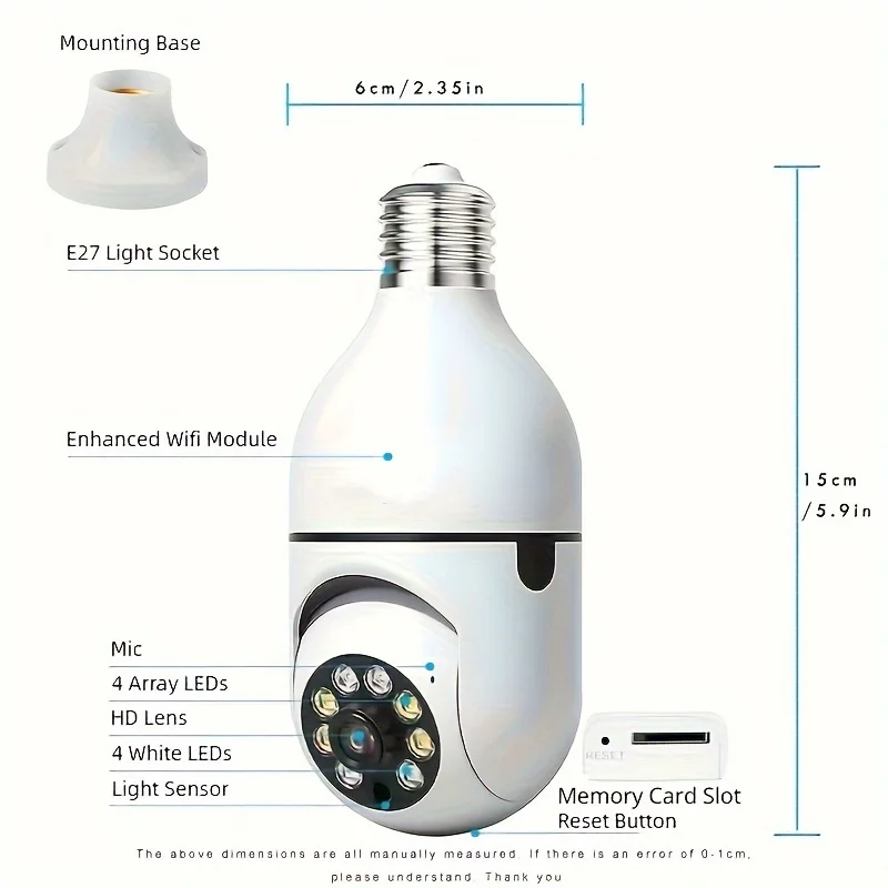 2MP Cmos Bulb Secur…