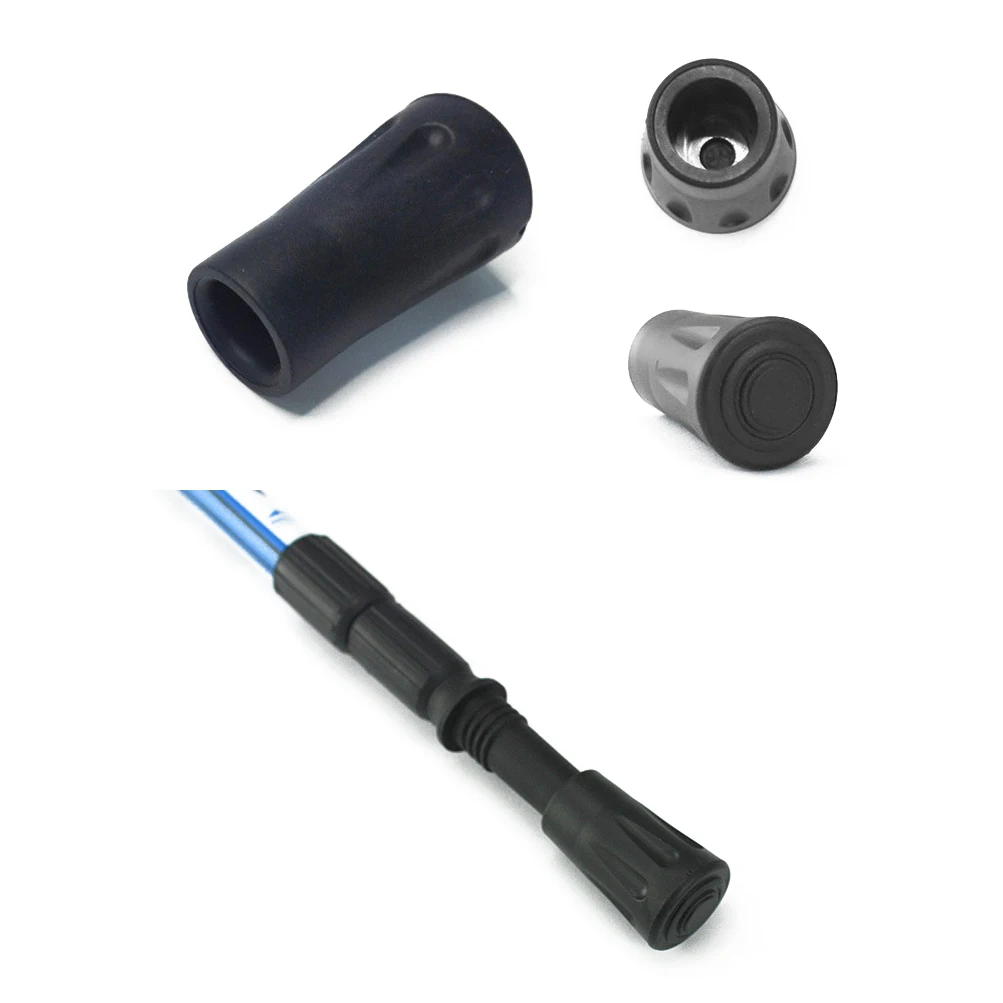 Embouts en Caoutchouc de Remplacement pour Bâton de Randonnée, 4 Pièces, 4cm