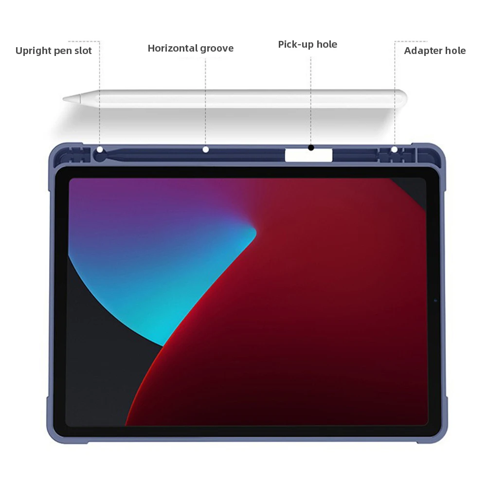 เคสสำหรับ iPad Air 5/4 2024 10.9นิ้ว, เคสแท็บเล็ตกันกระแทกและกันกระแทกอัตโนมัติเคสที่วางแท็บเล็ต