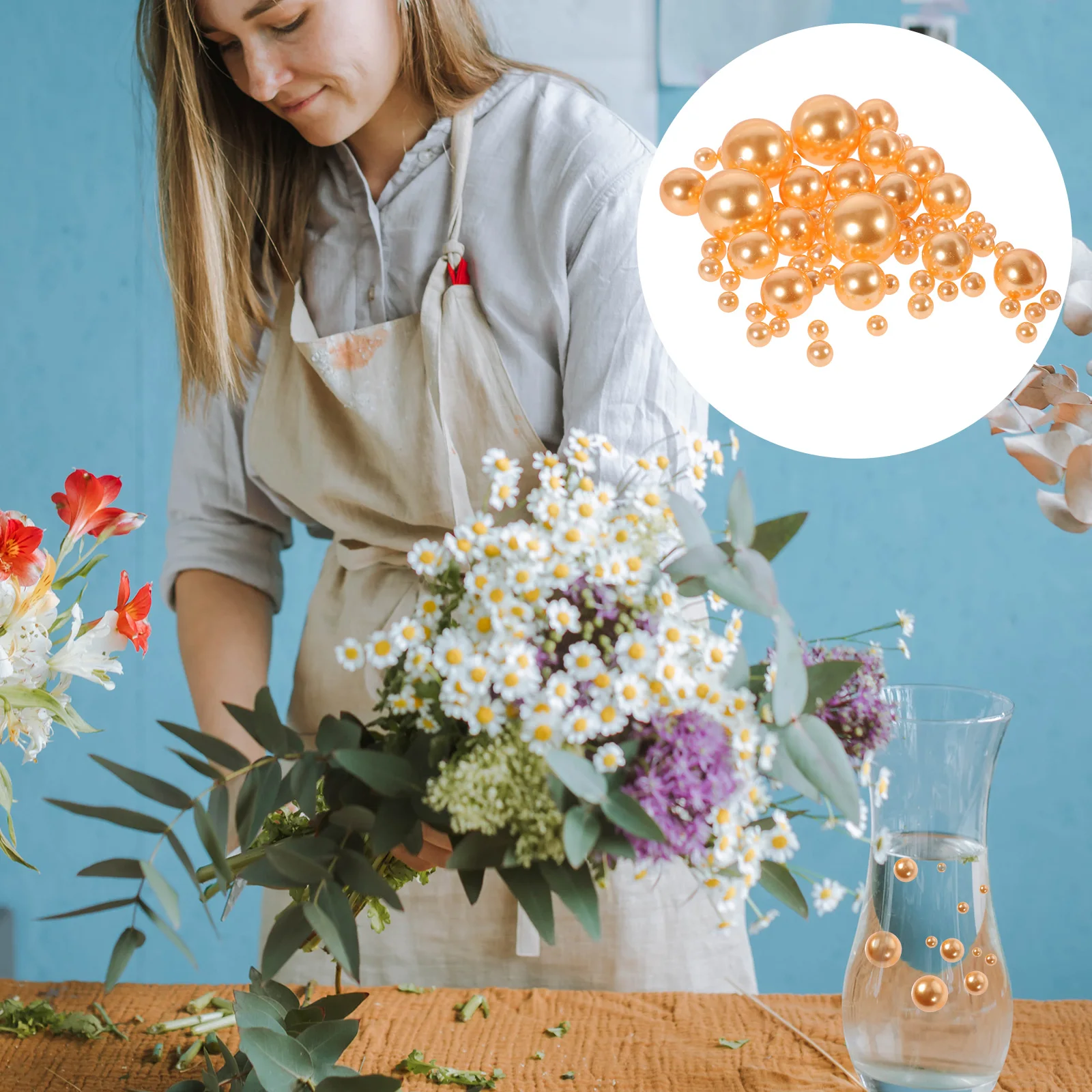 125 pezzi di decorazioni per vasi, perle finte galleggianti, perle finte per la disposizione dei fiori di nozze, decorazioni per la casa
