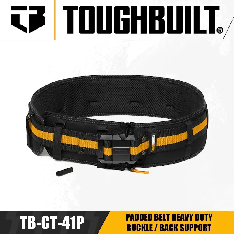 

TOUGHBUILT TB-CT-41P Padded Belt Heavy Duty Buckle / Back Support Wider and Thicker Work Belt Power Tool Accessories