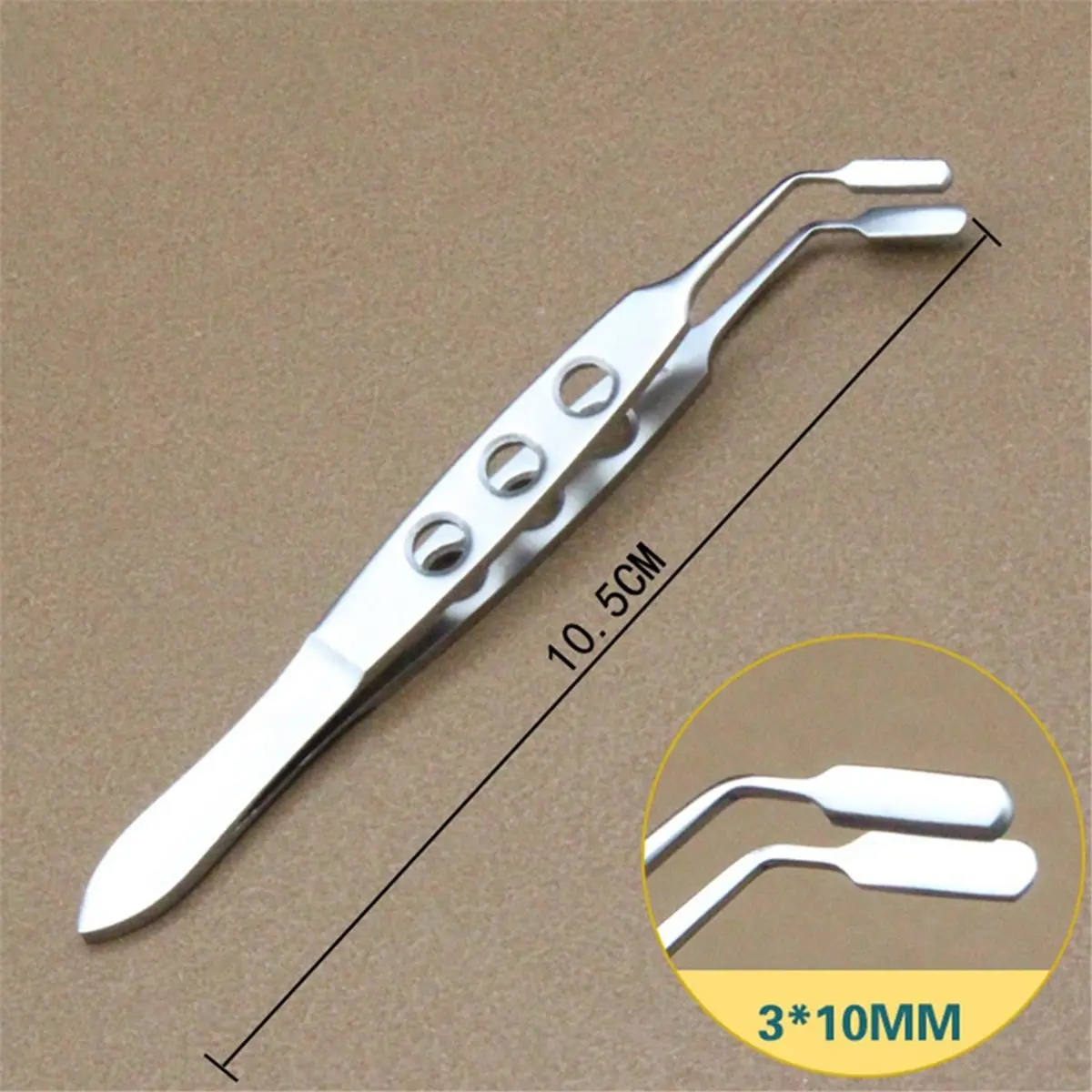 11·11COUPON Stainless Steel Meibomian Gland Expressor Forceps for Dry Eyes Eyelid Massage Tweezers with Rectangle Tip