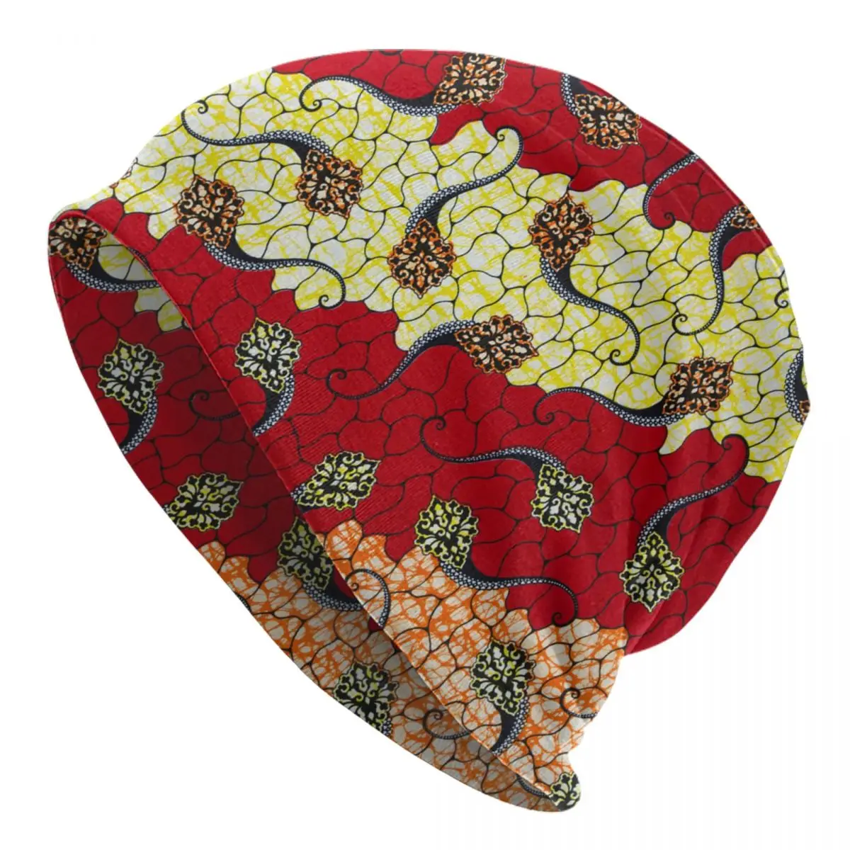 Custom Ethnic Tribal Ankara African Print Skullies Beanies Caps Men Unisex Hip Hop Winter Warm Knitted Hat Adult Bonnet Hats