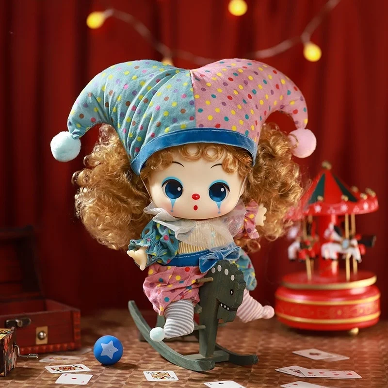 

Genuine 20cm Cotton Circus Star Doll Set Colorful Puffy Hair Outfit Complete Costume Collectible Display Figure Perfect Gift Toy