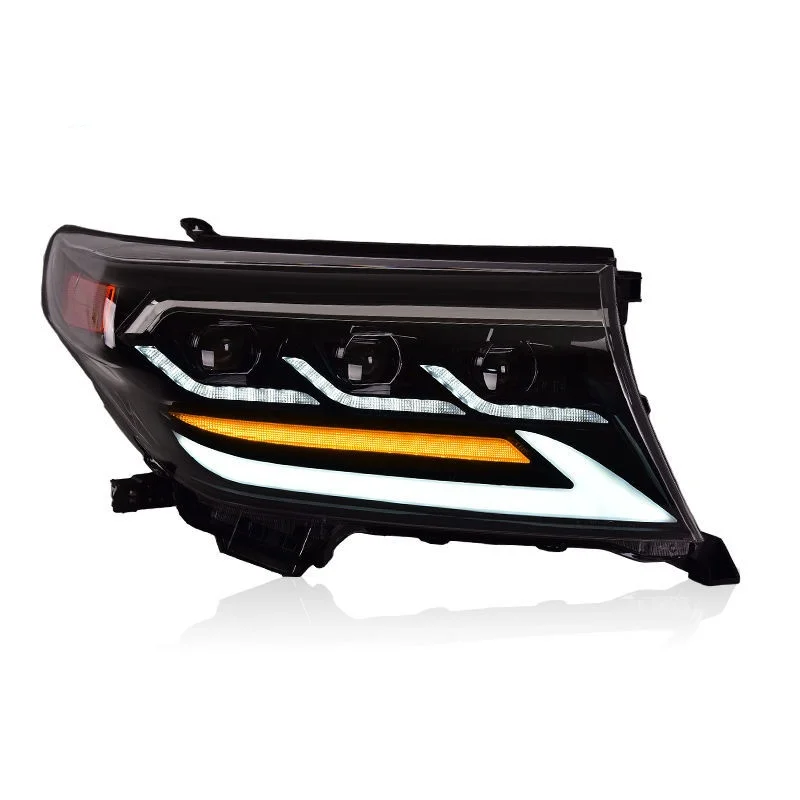 Specifically Designed for Toyota Land Cruiser LED Headlight Assembly 07-15 Modified Daylight Flow Steering Light