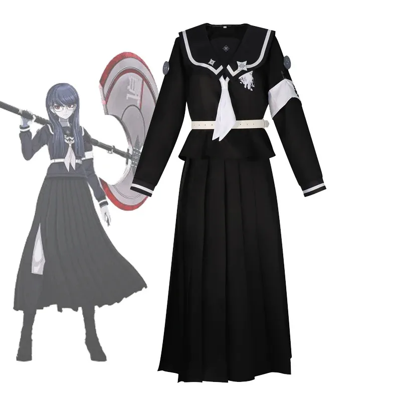 

Hundred Line Sizuhara Hiruko Cosplay Costume Last Defense Academy Schoolgirl School Women's JK Uniform Sailor Skirts dt'