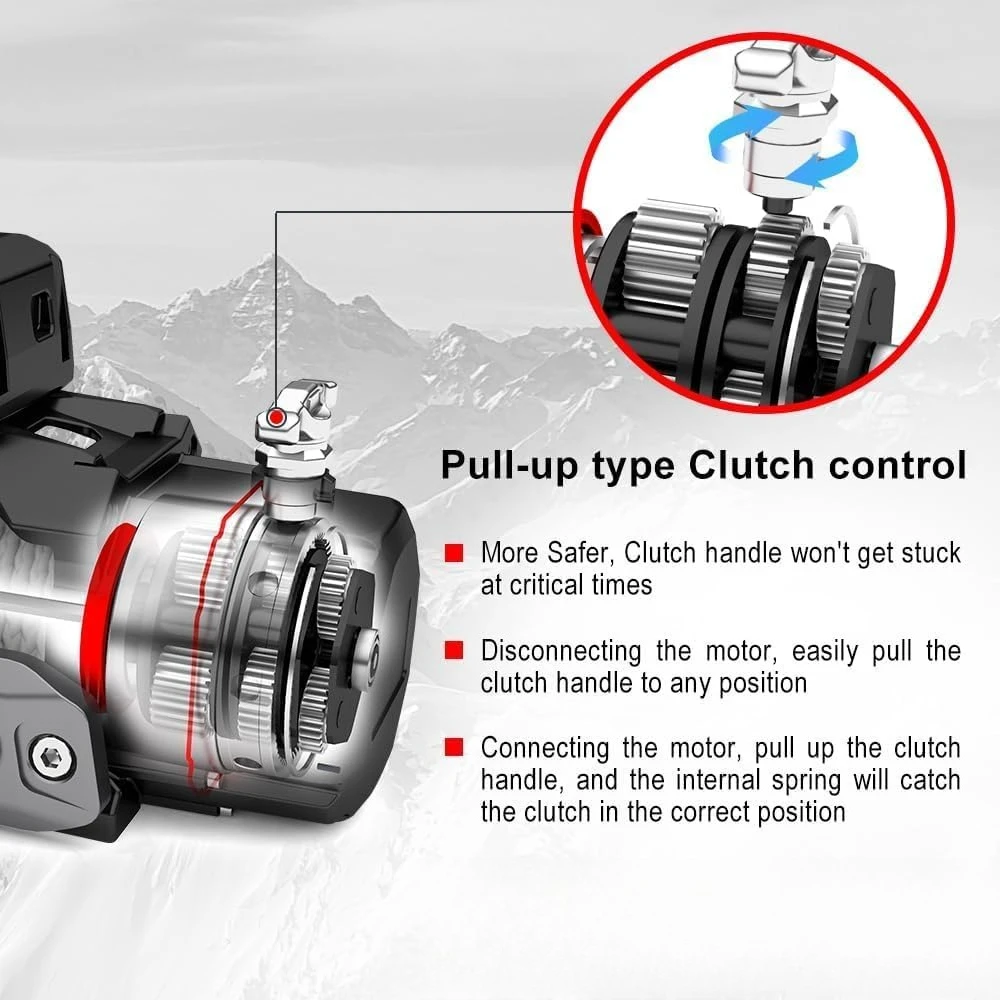 13500lb New Waterproof Electric Synthetic Rope Winch 12V with Hawse Fairlead,2 in 1 Wireless remote control, wired control