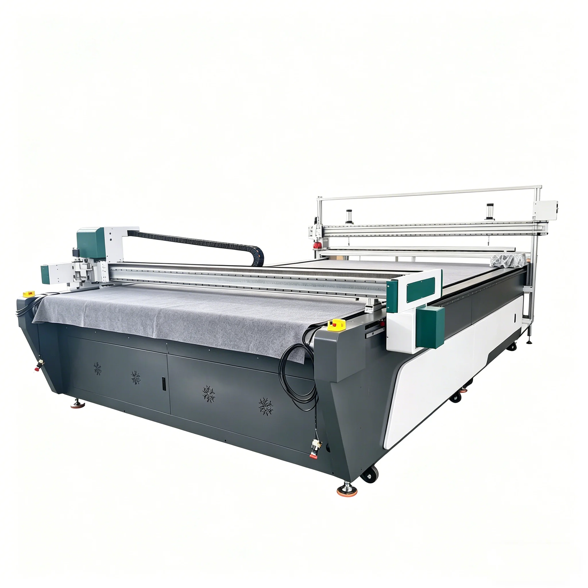 CNC Multi-layer Textile Cloth Cut Digital Automatic Sticker Leather PU Fabric Cutting Machine with Cloth Pulling Machine