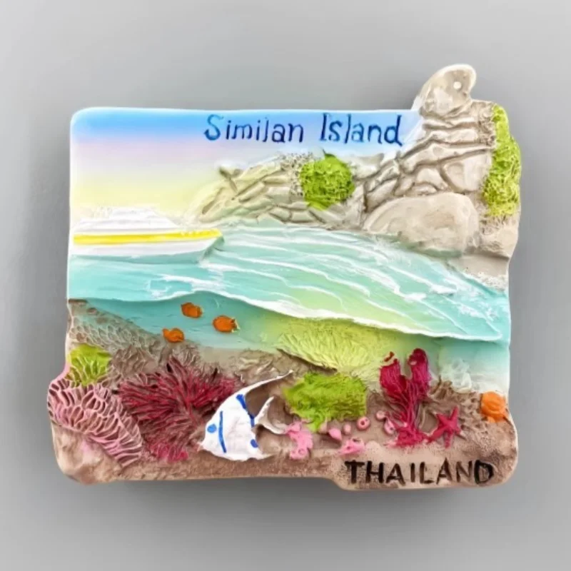 تايلاند الهدايا التذكارية فوكيت ملصقات الثلاجة الهدايا التذكارية السفر Similan Bangkok Chiang Mai Krabi مغناطيس الثلاجة هدايا الزفاف #3