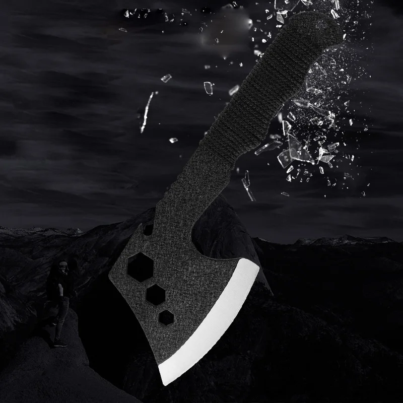 Hacha multiusos para carpintería al aire libre, hacha de cintura de acero inoxidable para acampar, hacha táctica para cortar madera, hacha de corte de montaña de supervivencia