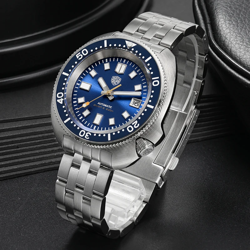 Watchdives WD6105 Diver Watch NH35 Movement Aluminum Bezel Captain Willard Watches Sapphire Crystal Luminous Waterproof 200m