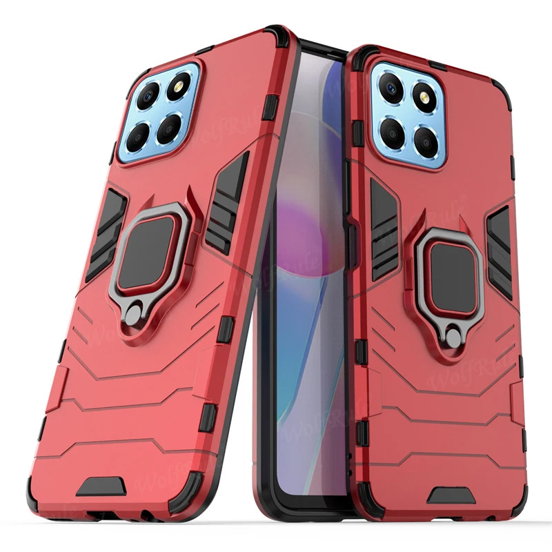 For Honor 70 Lite Case Cover Huawei Honor 70 Lite Capas PC Back Shockproof Armor Ring Magnetic Holder Case Honor 70 Lite Fundas