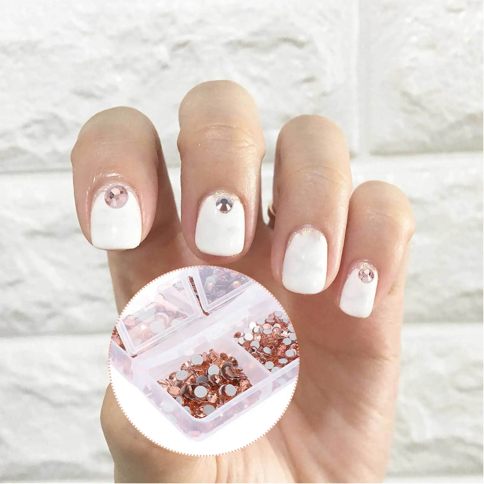 

Nail Art Glass Rhinestone Sticker Manicure Supplies Decor DIY Elegant Nails Manicure Rhinestone Nail Art Decor