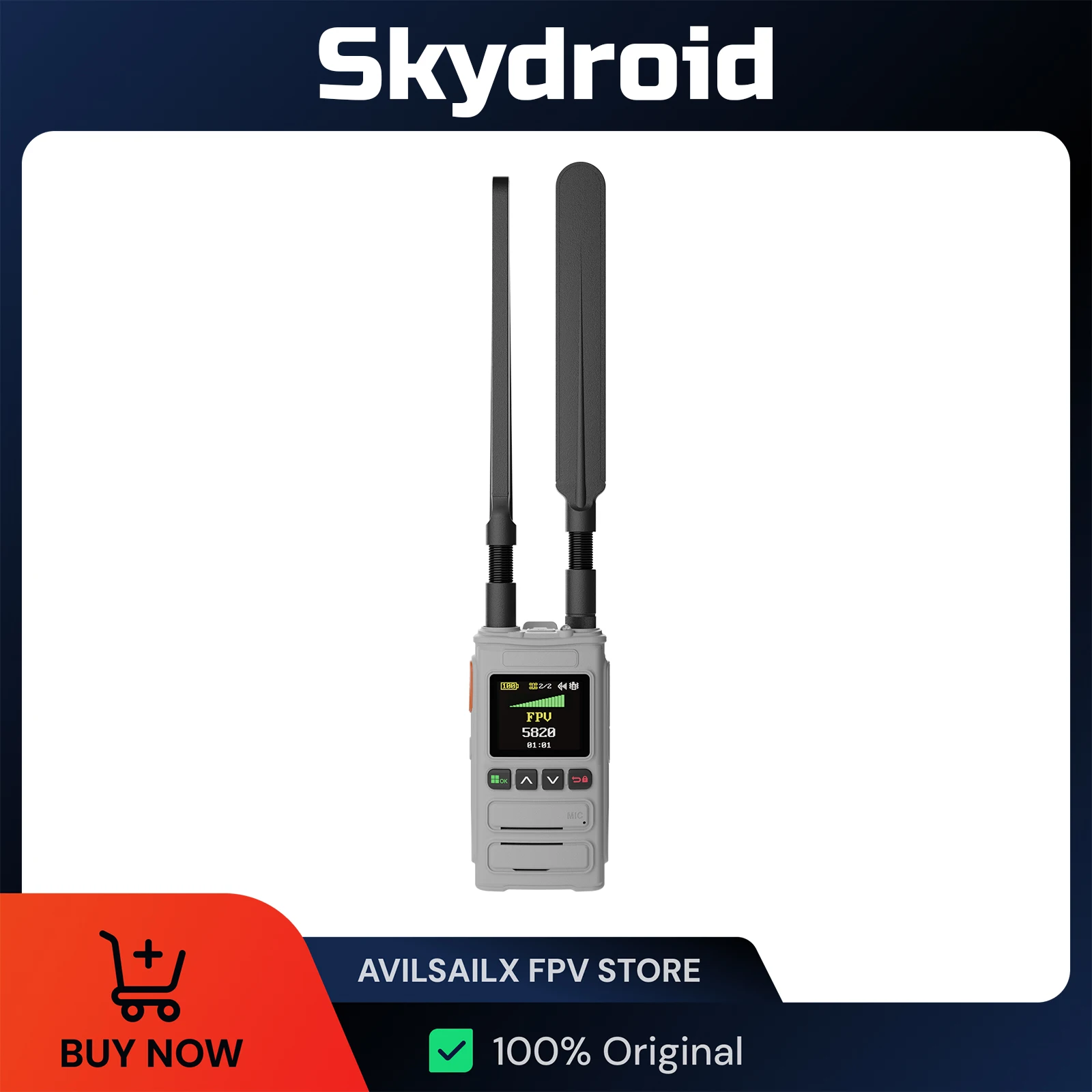 

Детектор дронов Skydroid S12-8G, диапазон 0–8 ГГц, 3–5 км, с поддержкой аккумулятора 6000 мАч, ручная сигнализация для дронов на русском и английском языке