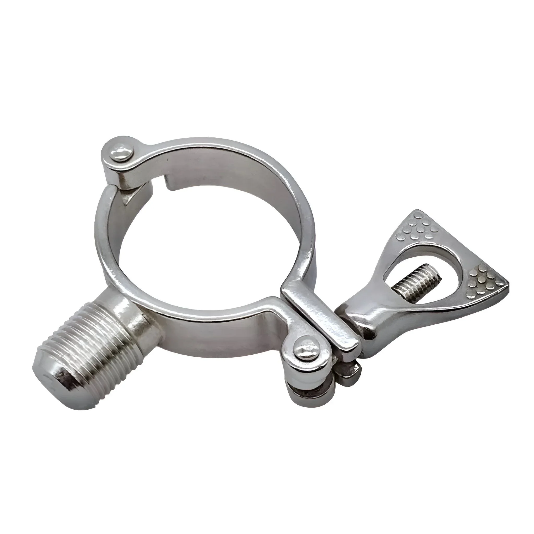 10PCS     304 stainless steel external threaded pipe bracket, precision cast pipe fixing clip, 4-point external thread