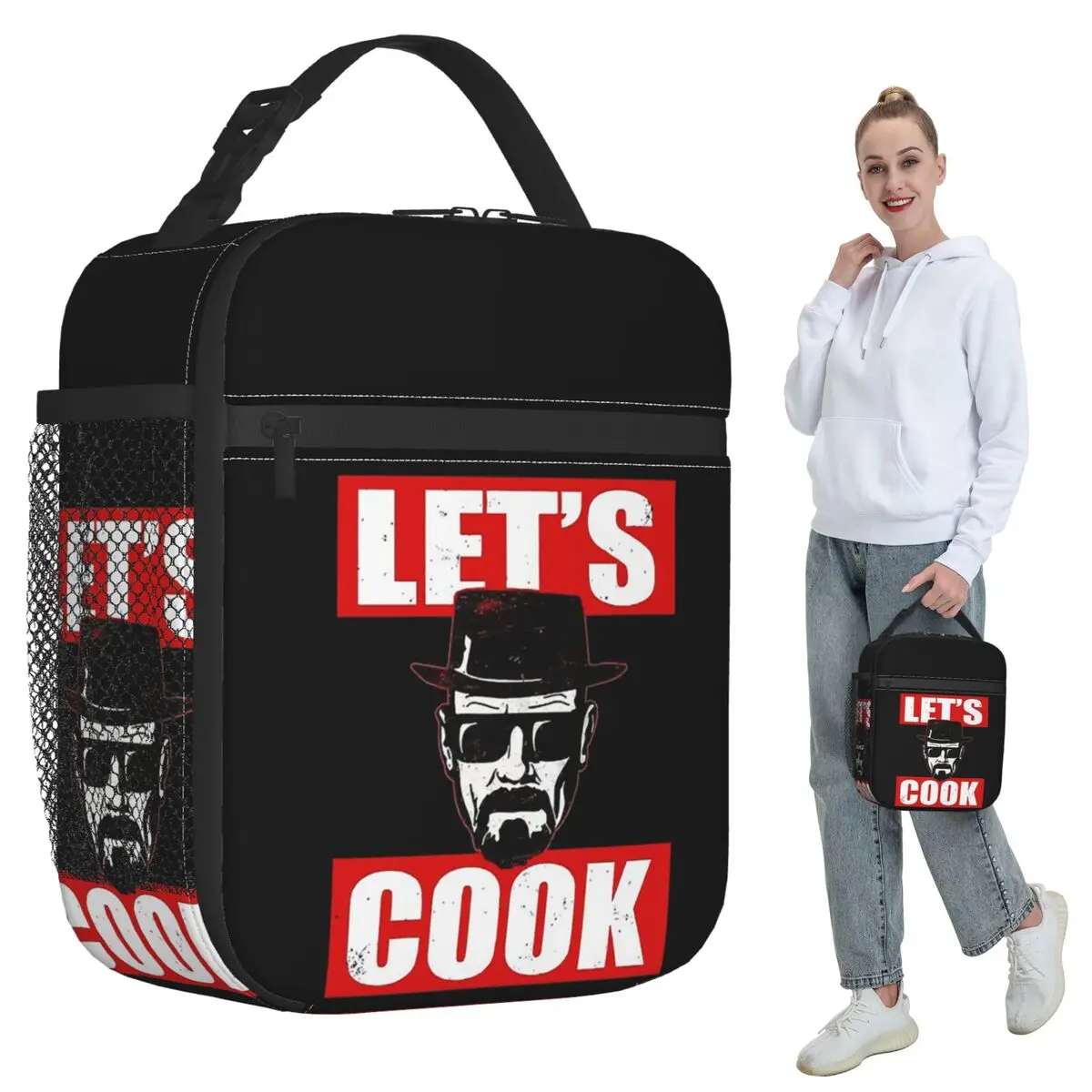 Let's Cook Bad-Heisenberg Insulated Lunch Bag for Kids School Cooler Thermal Food Box Tote Portable Lunch Boxes Container