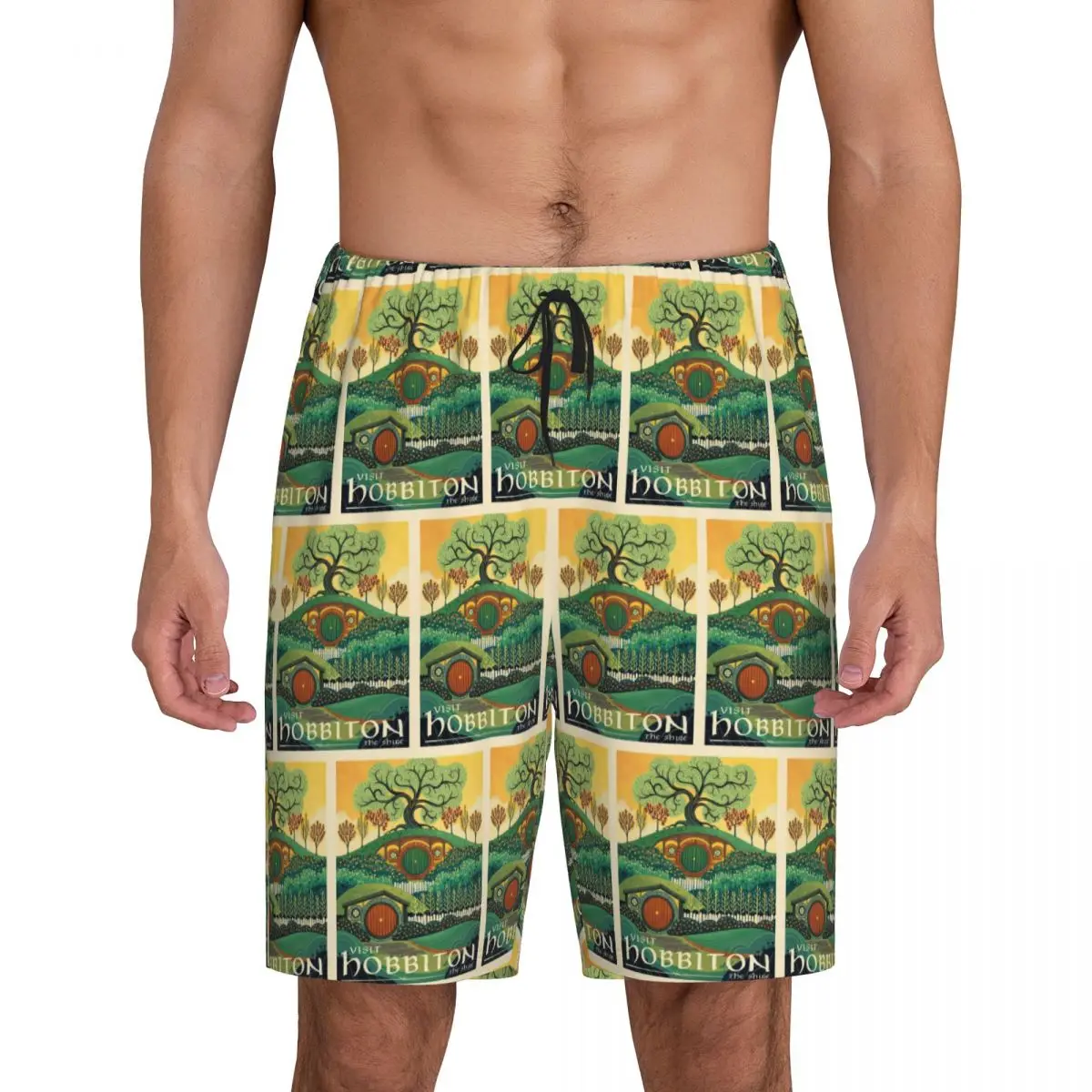 

Мужские короткие пижамные шорты Custom Visit The Shine Poster-1 для сна и отдыха