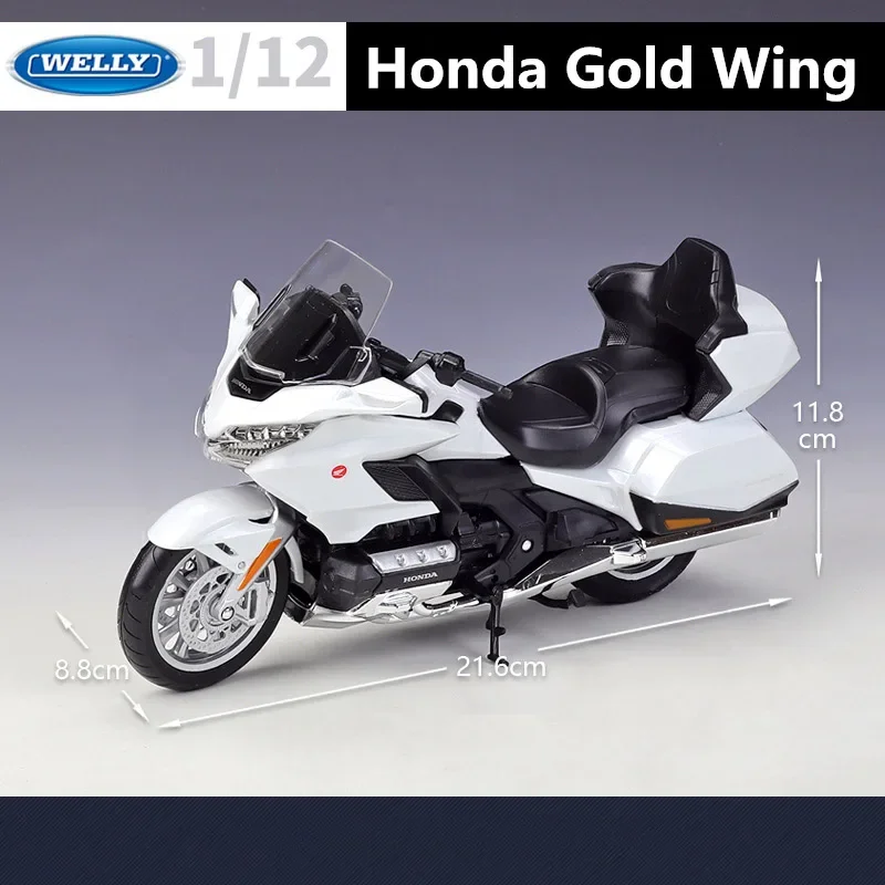 WELLY 1:12 HONDA 2020 Gold Wing Alloy Motorcycle Model Diecast Metal Toy Travel Street Motorcycle Model Collection Children Gift