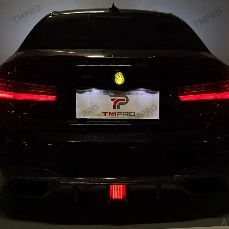 TMPRO APP Controlled LED Emblem Display For BMW Rear Trunk, Round Dynamic Smart Logo Light Car Mod Accessory