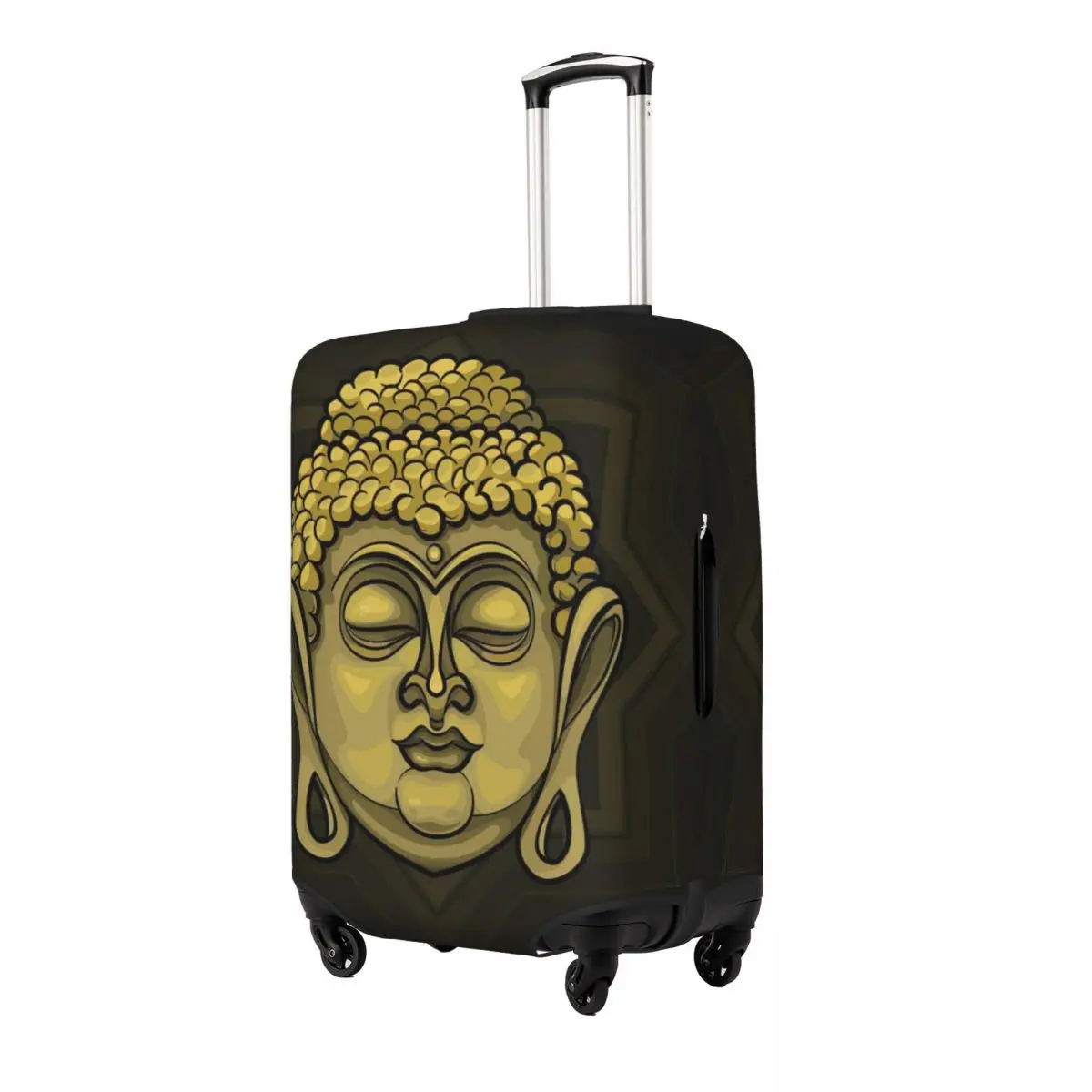 Golden Buddha Radiating Light Luggage Protective Dust Covers Elastic Waterproof 18-32inch Suitcase Cover Travel Accessories