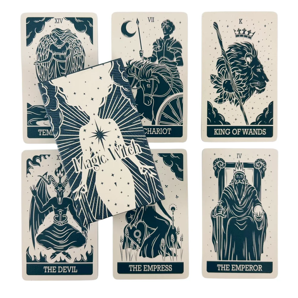 Magic Witch Tarot Cards A 78 Deck Oracle English Visions Divination Edition Board Playing Games