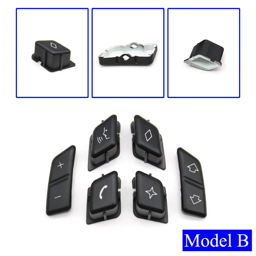 For BMW 3 X1 Series E90 E91 E92 E93 E84 Multifunction Steering Wheel Buttons Control Key Cap Cover Set 61316959893 61316959894